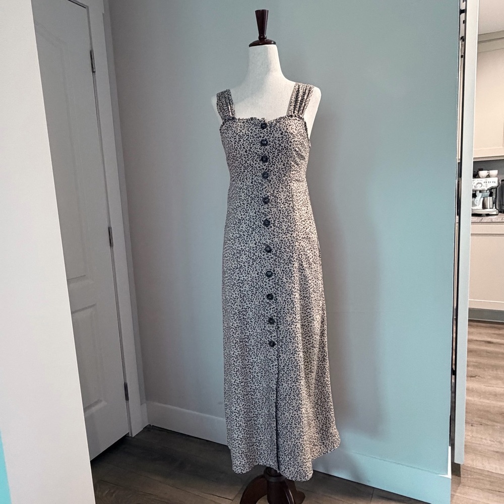 Japna Animal Print Button-Down Midi Dress